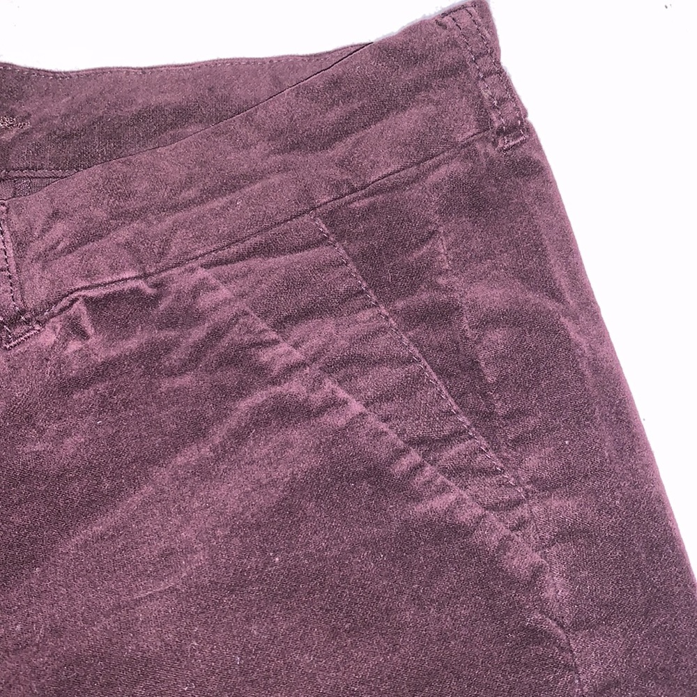 Kut from the Kloth Velveteen trouser velvet purple plum pants size 16 - Picture 9 of 16